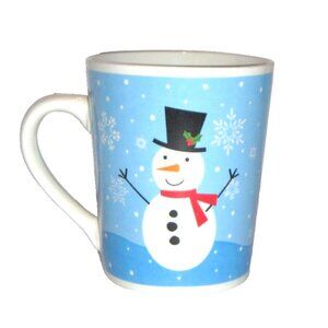 Royal Norfolk Blue Snowman Christmas Coffee Mug